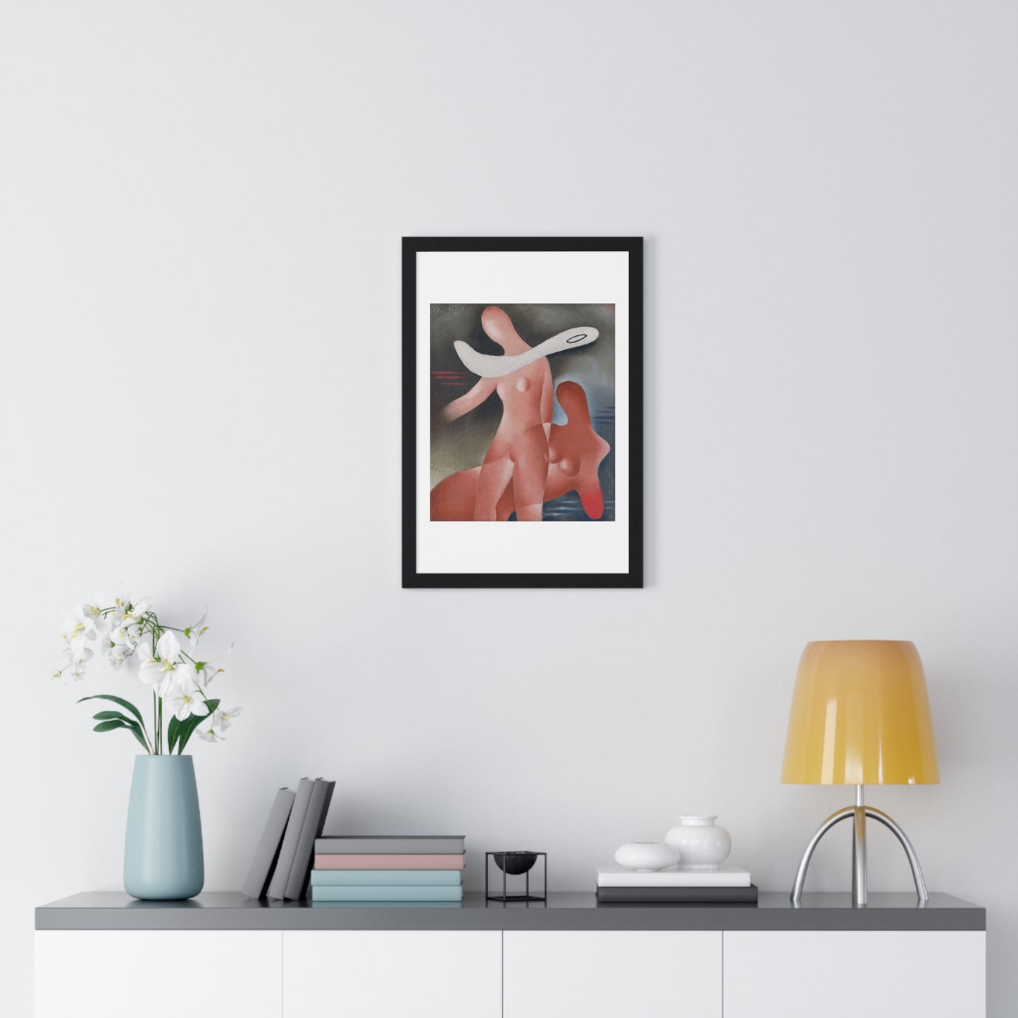 Two Women by Mikuláš Galanda, from the Original, Wooden Framed Art Print