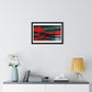 Unreal Landscape, Red and Grey Decor Art, Large Framed Print