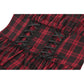 Dark in Love Morrigan Tartan Lace-Up Dress in Black