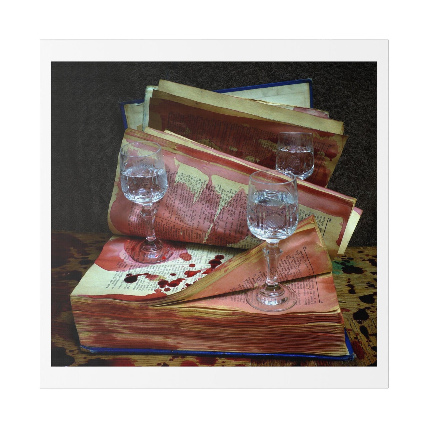 Night in the Library 'Designed by AI' Canvas Art Print