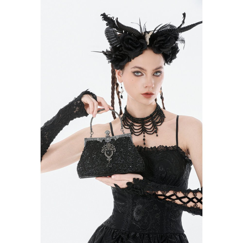 Dark In Love Celestine Vintage Beaded Gilded Evening Bag