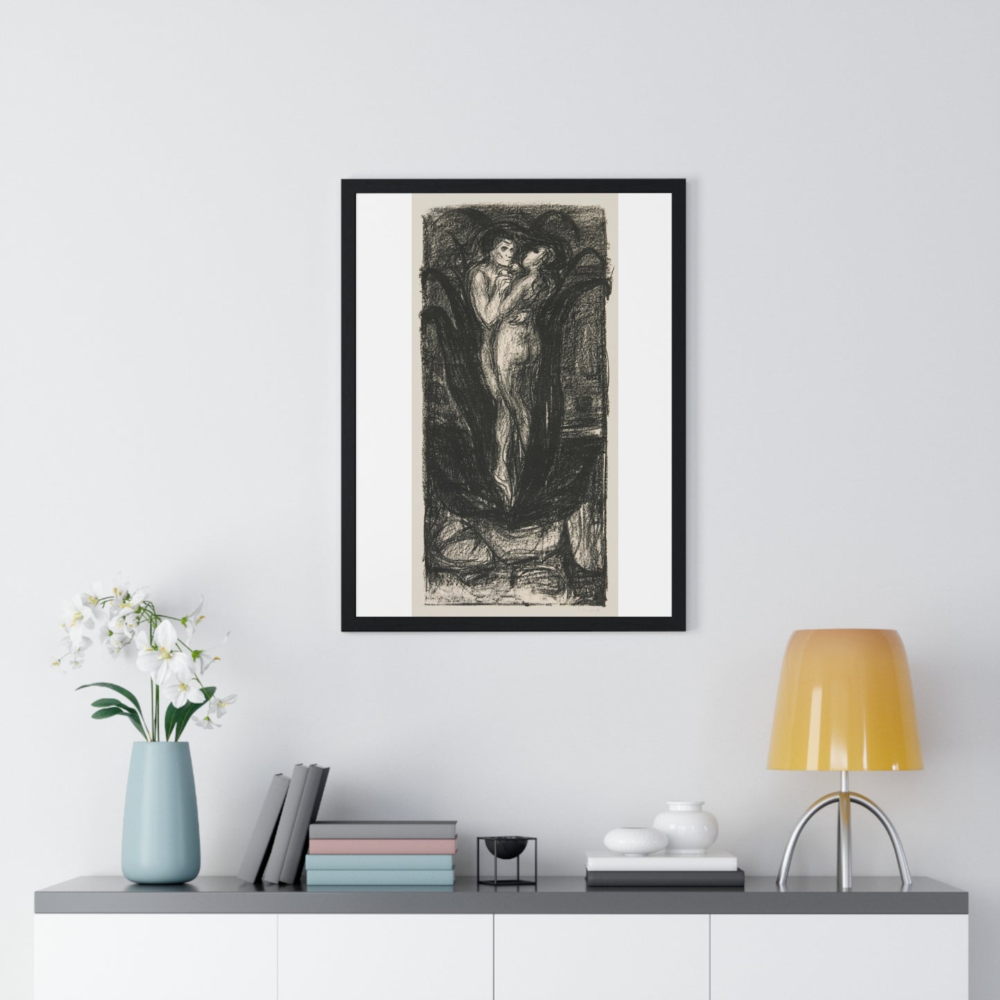 The Flower of Love 'Die Blume der Liebe' (1896) by Edvard Munch, from the Original, Framed Art Print