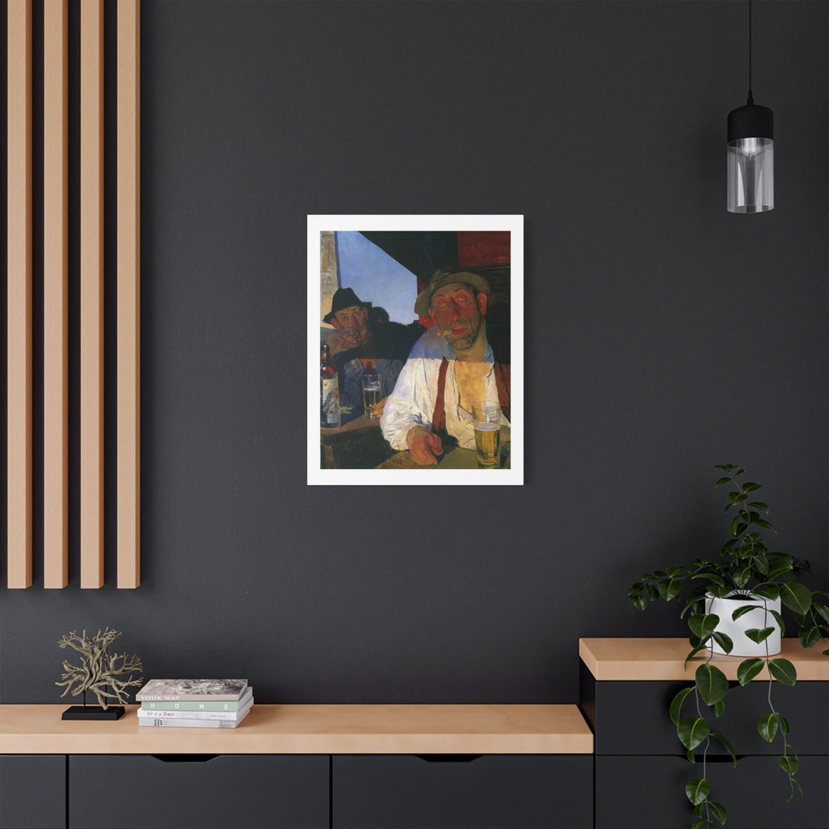 Café Art II, Print on Satin Canvas, Stretched
