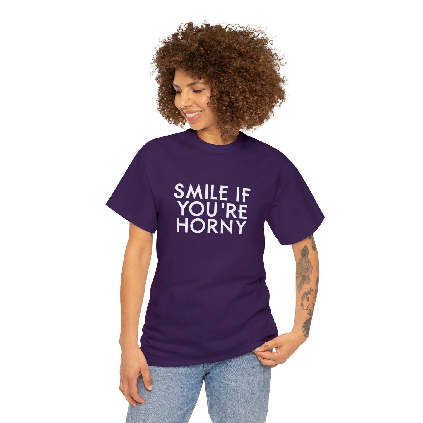 Smile If You're Horny Funny T-Shirt