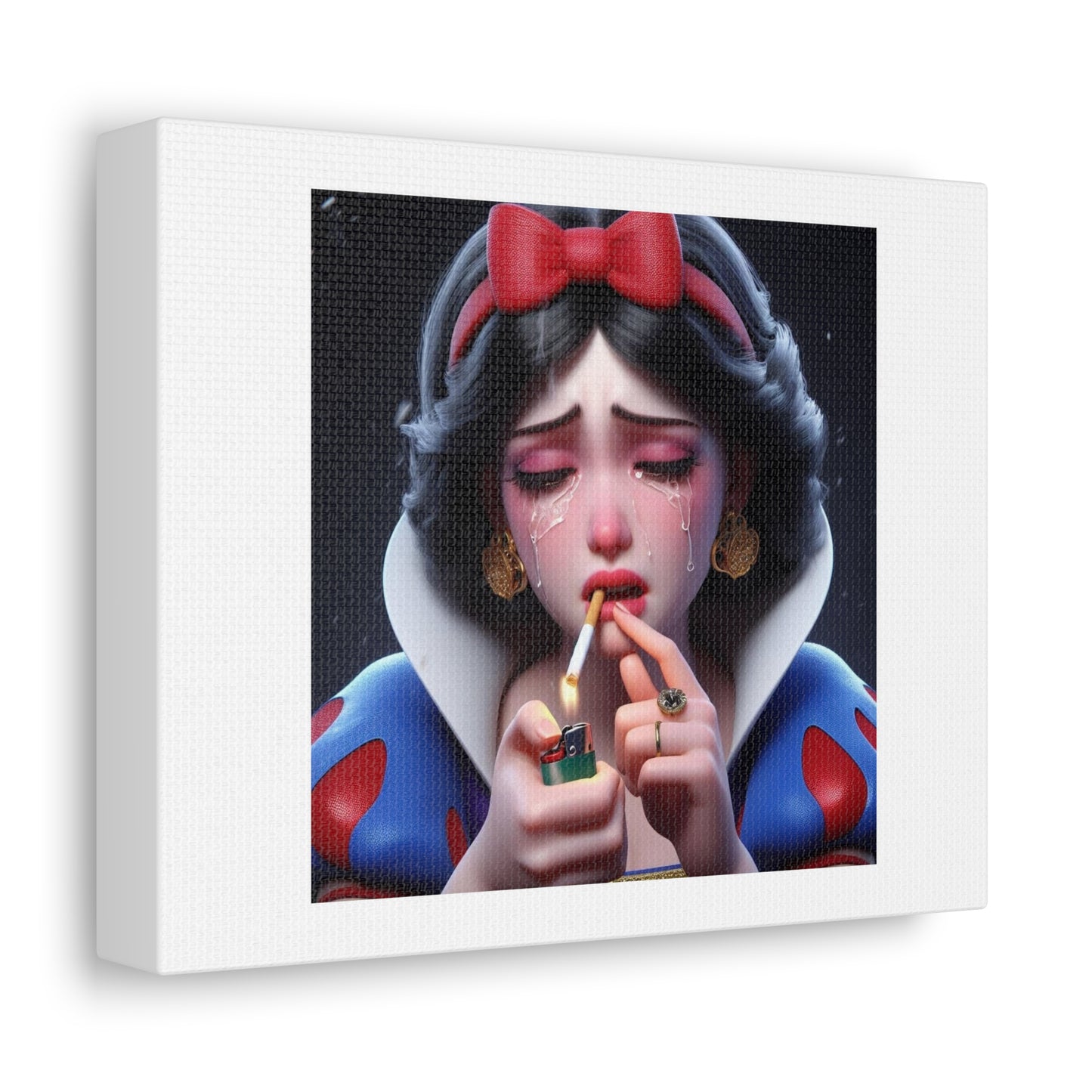 We're All Going Through Something Snow White 'Designed by AI' Art Print on Canvas