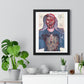 Alt Punk Portrait Art, Large Decor Framed Print