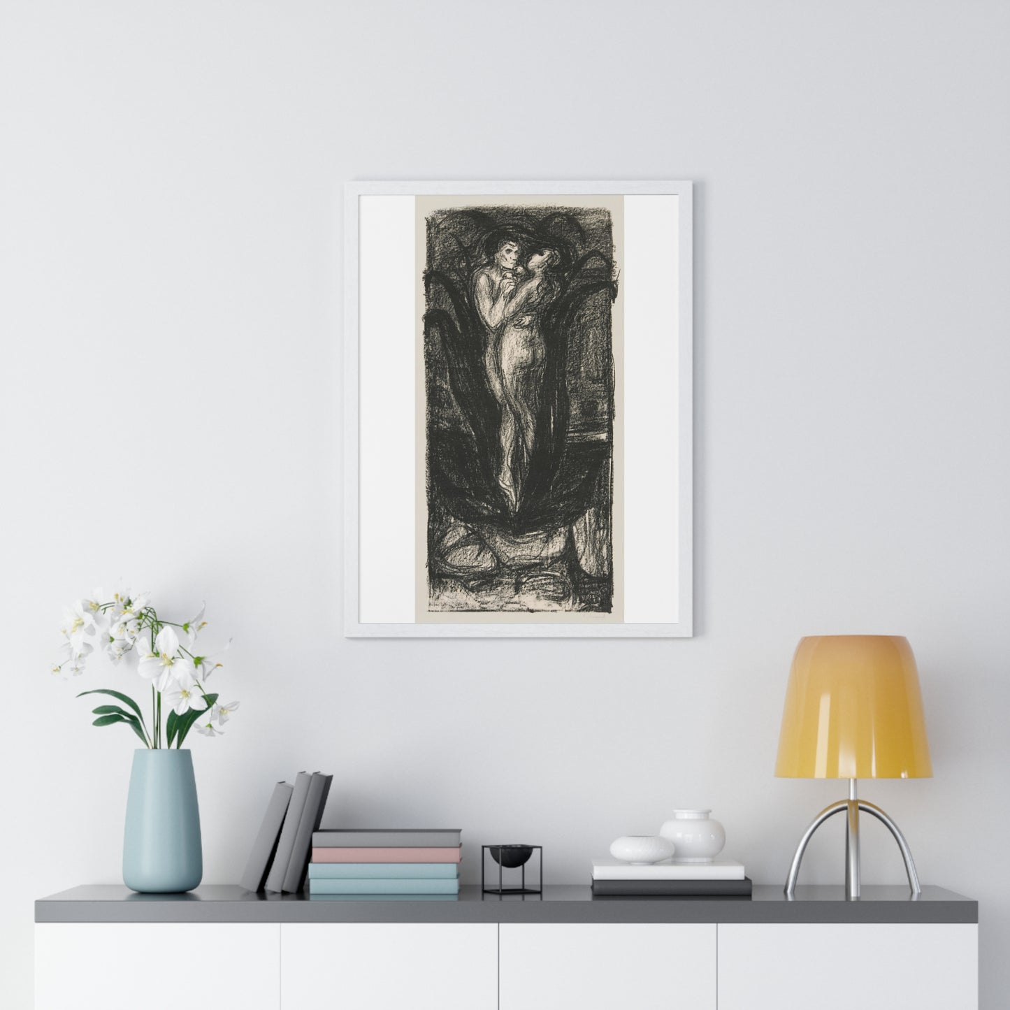 The Flower of Love 'Die Blume der Liebe' (1896) by Edvard Munch, from the Original, Framed Art Print