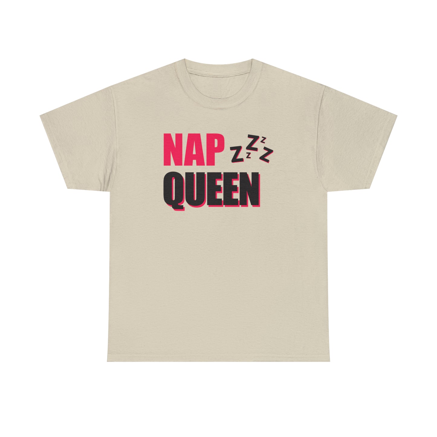 Nap Queen ヘビーコットン Tシャツ ユニセックス ワールドワイドサイズ 昼寝、睡眠、怠惰、休息