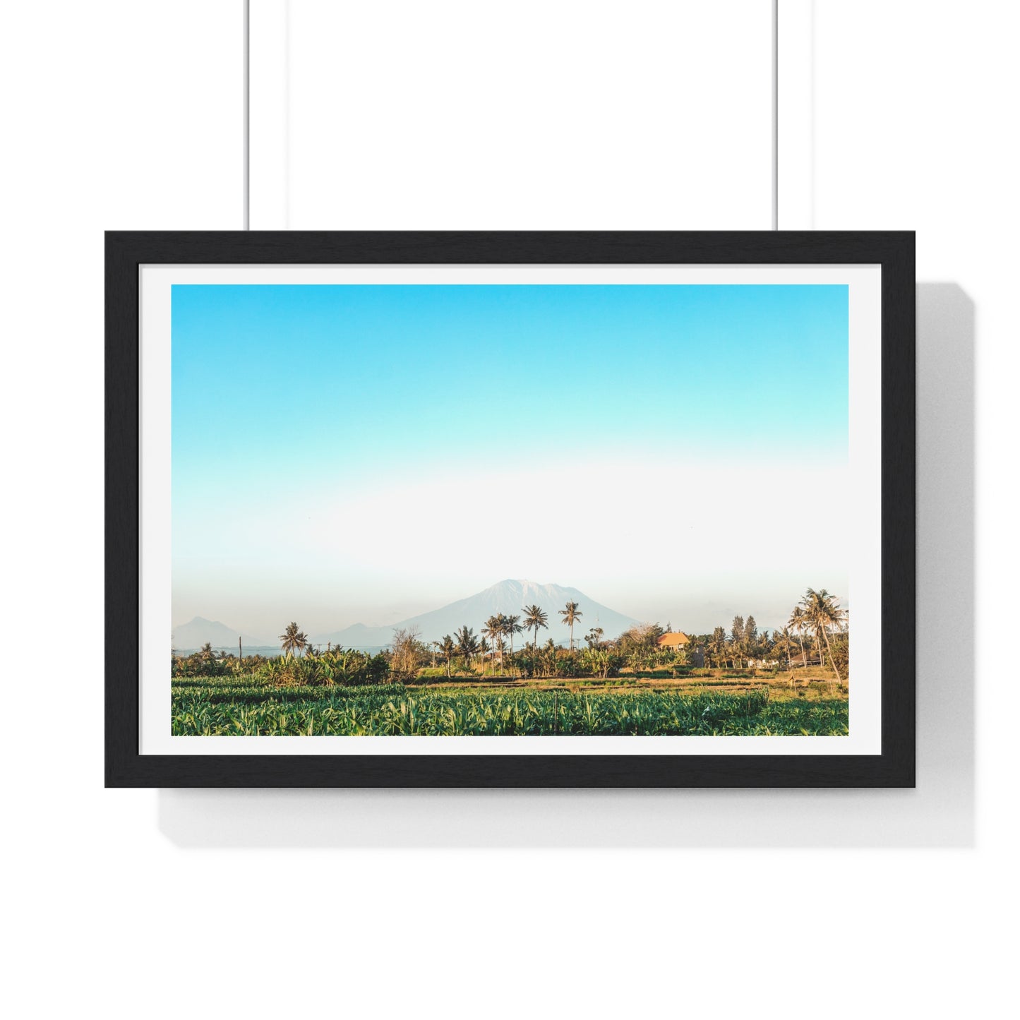 Holy Volcano Agung, Bali Island, Indonesia, Photographer Unknown, from the Original, Framed Print