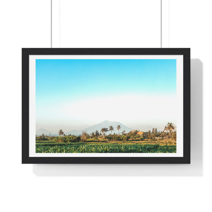 Holy Volcano Agung, Bali Island, Indonesia, Photographer Unknown, from the Original, Framed Print