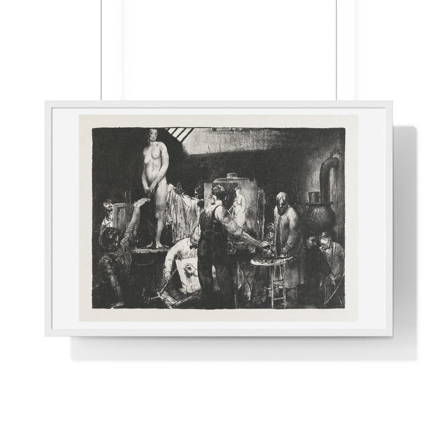 The Life Class, Second Stone (1917) by George Wesley Bellows, from the Original, Framed Art Print