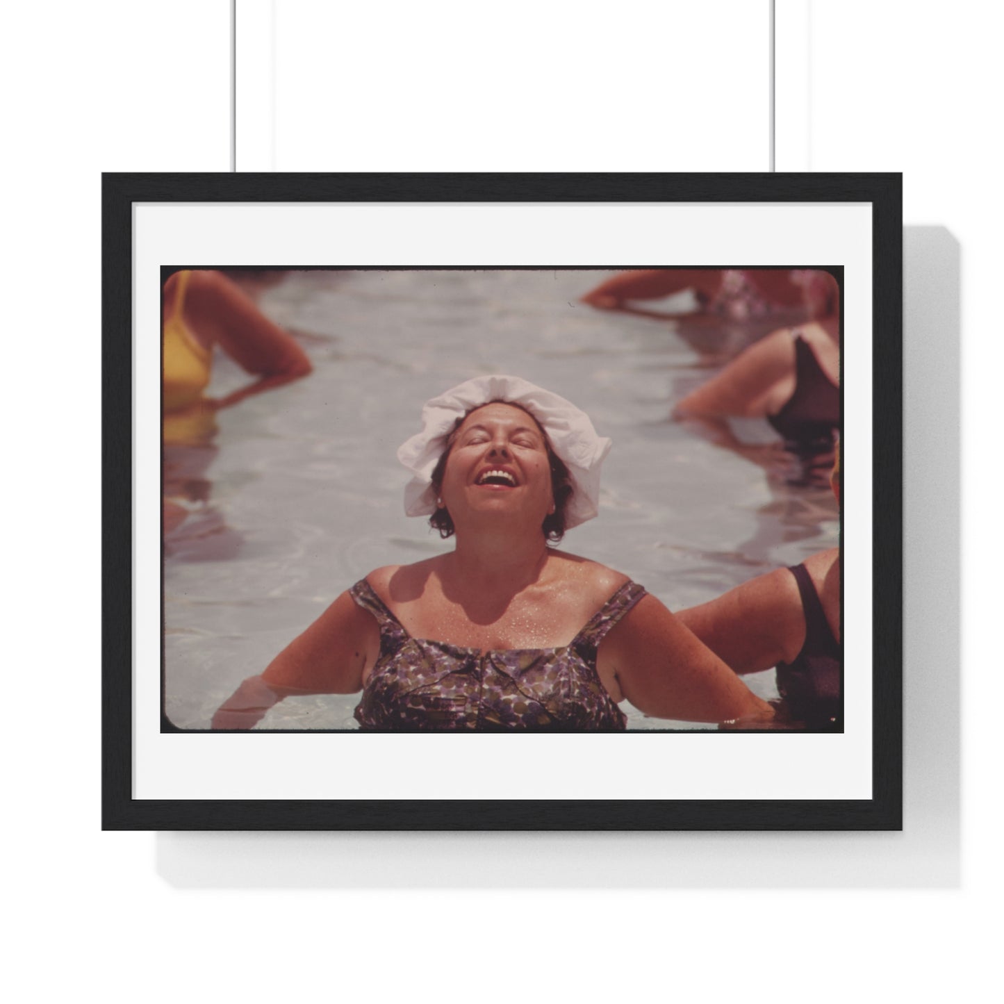 Organised Daily Exercises at the Century Village Retirement Community (circa 1973) Vintage Photography by Flip Schulke, Framed Print