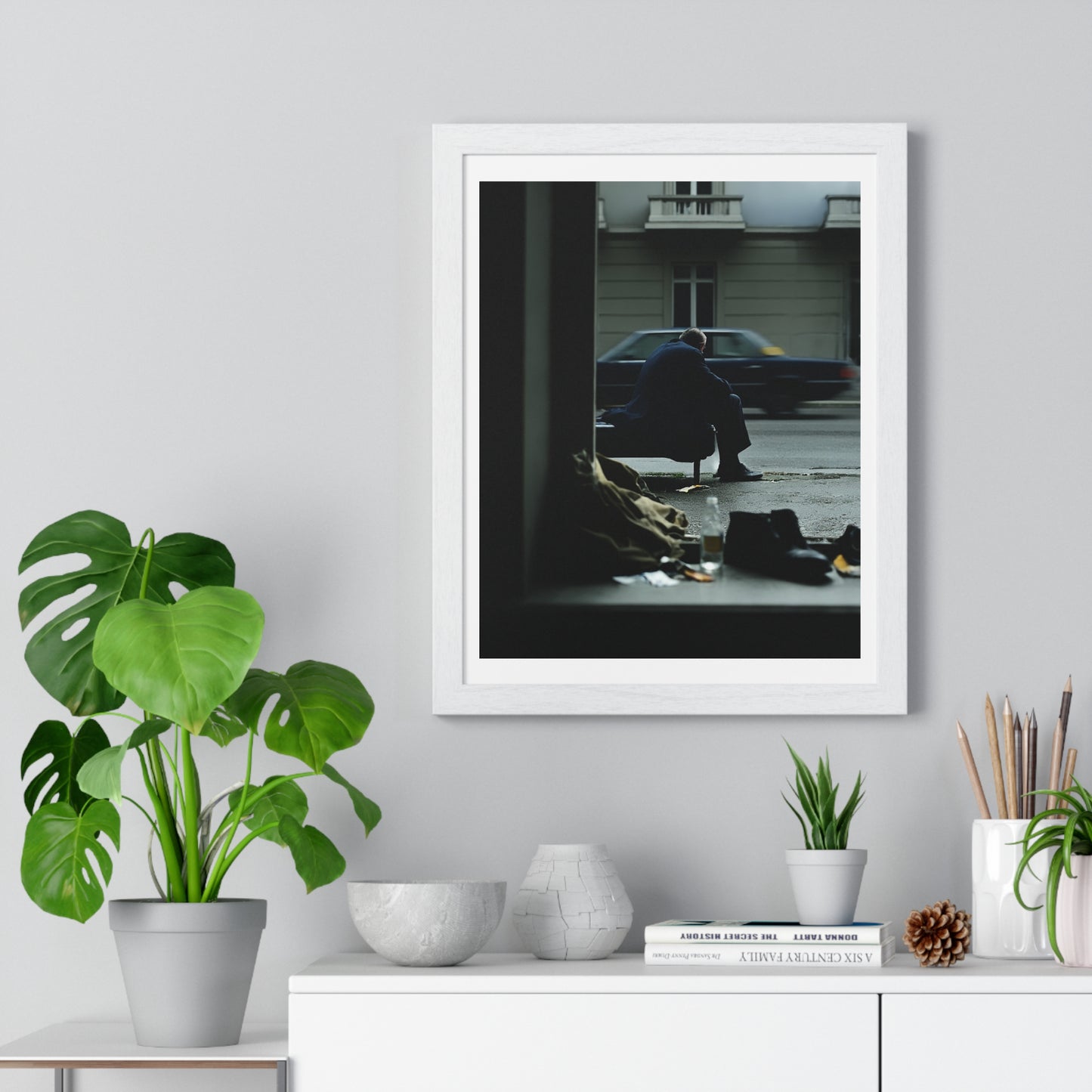 Raw Art Street Scene III 'Designed by AI' Framed Art Print