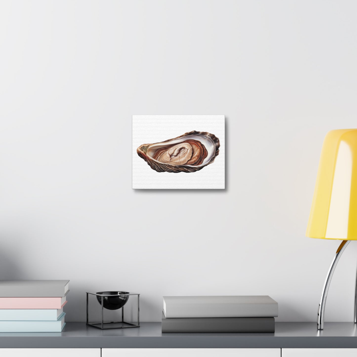 Jewellery Oyster Clam Invertebrate Art Print on Satin Canvas, Stretched