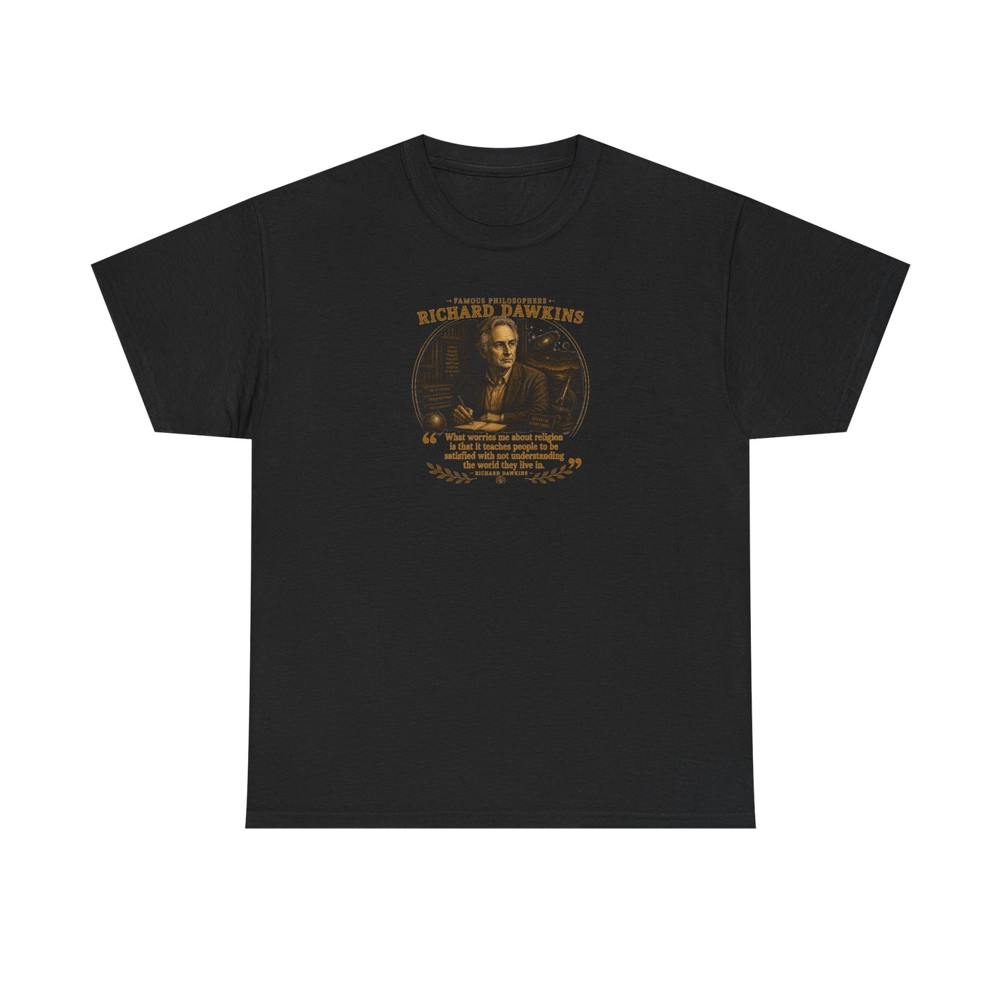 Richard Dawkins on the 'God Delusion', Philosophy Tribute T-Shirt