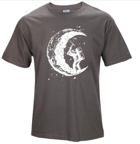 'Digging The Moon' Print T-Shirt