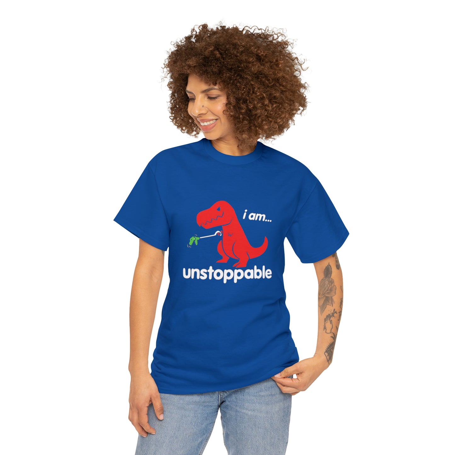 I Am Unstoppable Funny T-Rex Design T-Shirt