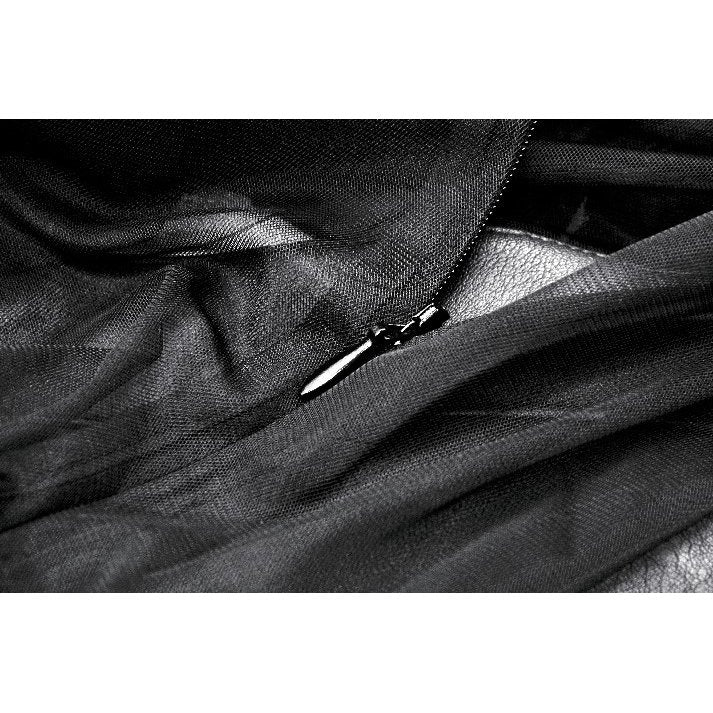 Dark in Love Seraphina Tiered Mesh and Ruffle Goth Gown