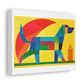 Minimal Simple Dog Art Painting 'Designed by AI' Art Print on Canvas