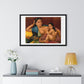 Woman Suckling an Infant, Indian Chromolithograph, from the Original, Framed Art Print