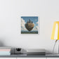 Levitated Mass Suspended Above a Beautiful Landscape II 'Designed by AI' Canvas Art Print