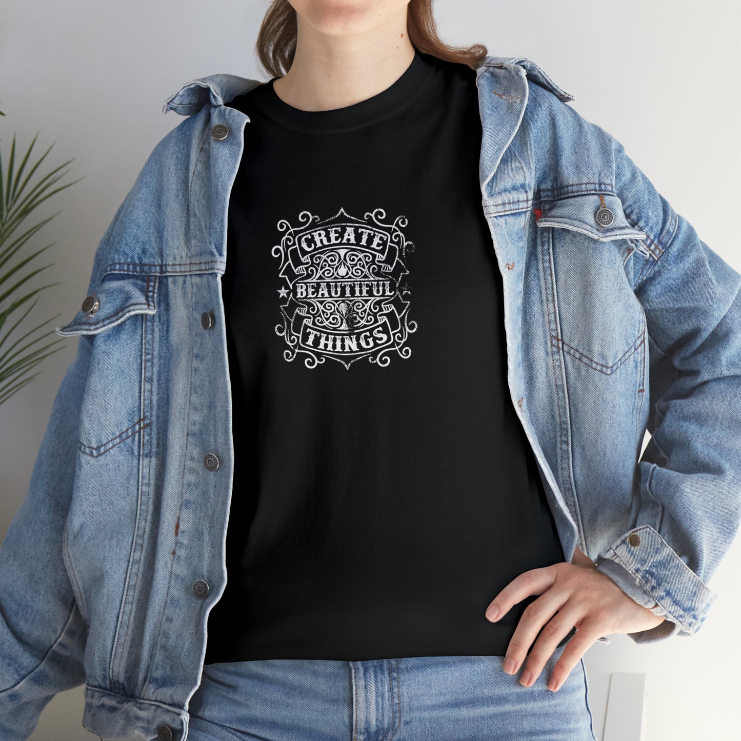 Create Beautiful Things Black & White T-Shirt