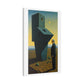 Man at the Watchtower II, Surrealist Art Style 'Designed by AI' Canvas Art Print