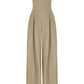 Loose Tube-Top Jumpsuit, Fashion Backless Rompers, Wide-Leg Long Pants