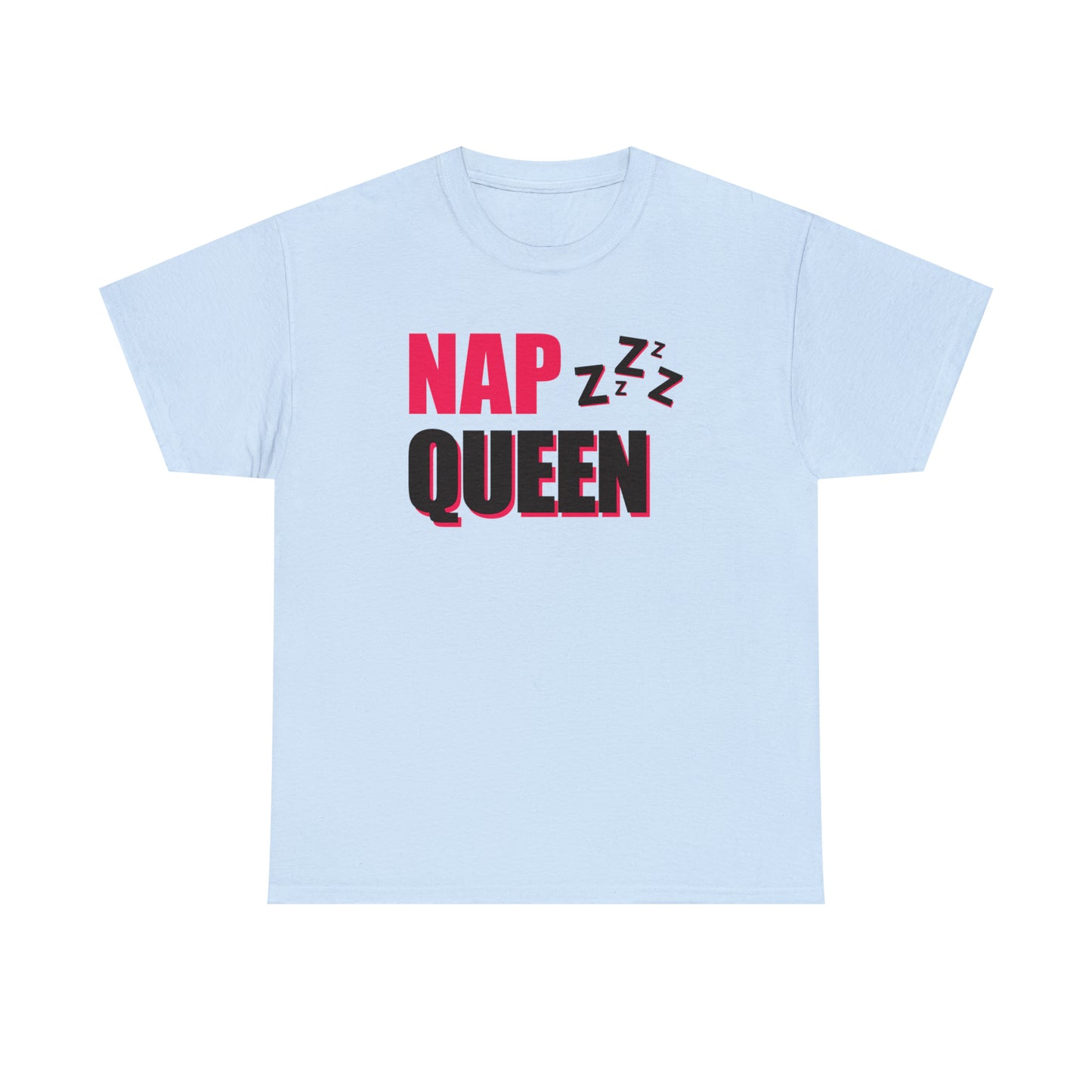 Nap Queen ヘビーコットン Tシャツ ユニセックス ワールドワイドサイズ 昼寝、睡眠、怠惰、休息