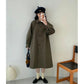 Women's Retro Lantern Sleeve Mid-Length Fashion Trench Coat