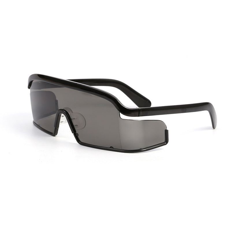 Fashion Large Rim Colourful Wraparound Sunglasses