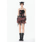 Dark in Love Punk Plaid Cross Strap Top