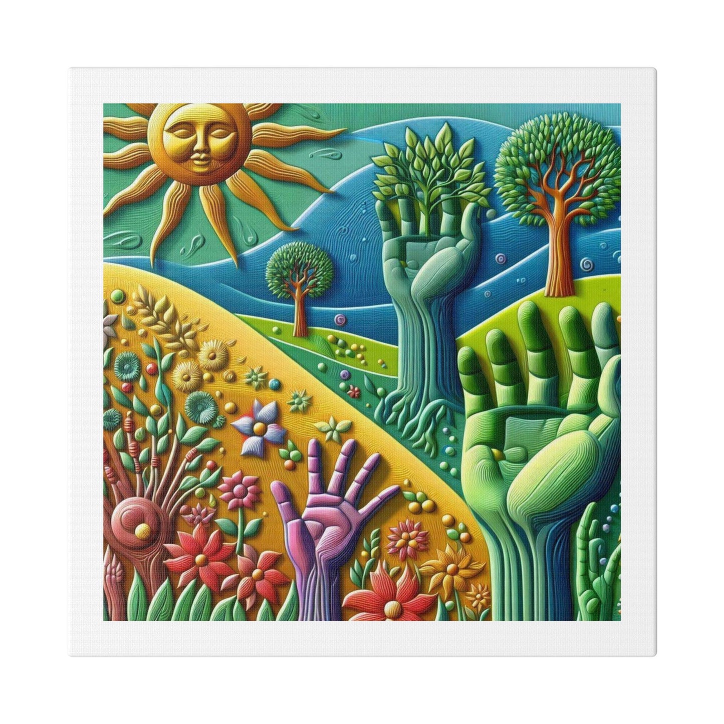 Gaia's Eternal Embrace 'Designed by AI' Canvas Art Print