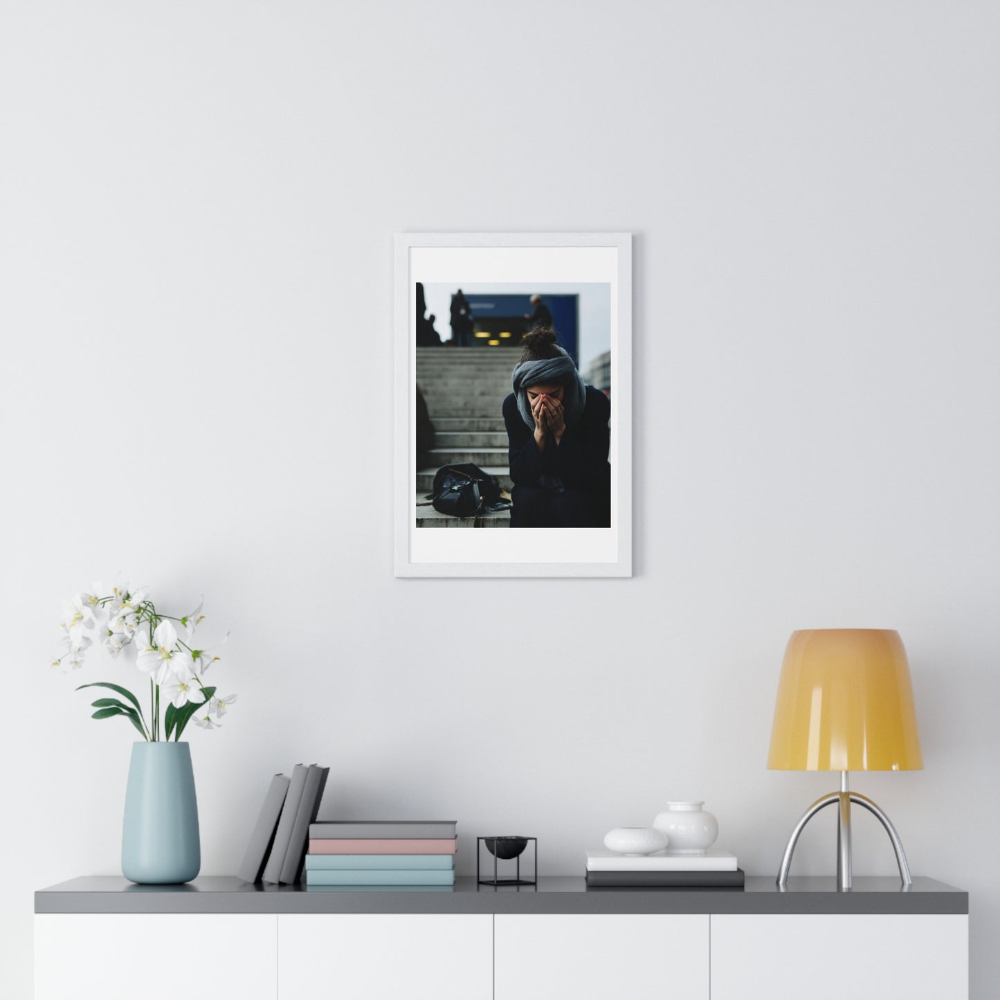 Raw Art Street Scene 'Designed by AI' Framed Art Print
