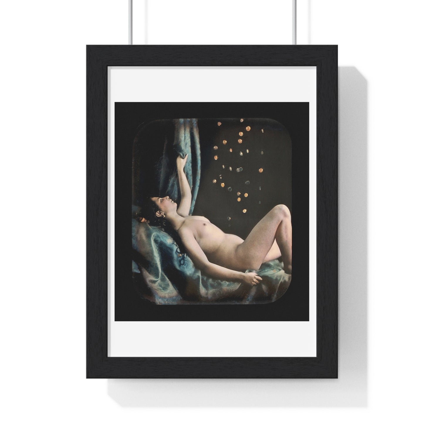 Reclining Female Nude Posed as Danae (1850s) from the Original, Framed Art Print