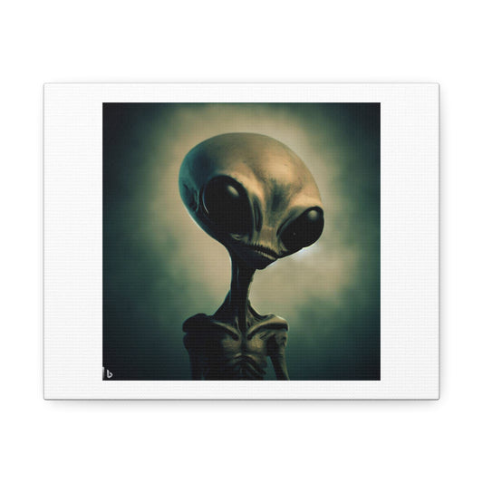 Alien by Jhonen Vasquez Influenced ByTim Burton 'Designed by AI' Print on Canvas
