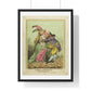 The Kiss at Würtemberg (1797) by James Gillray, from the Original, Framed Art Print