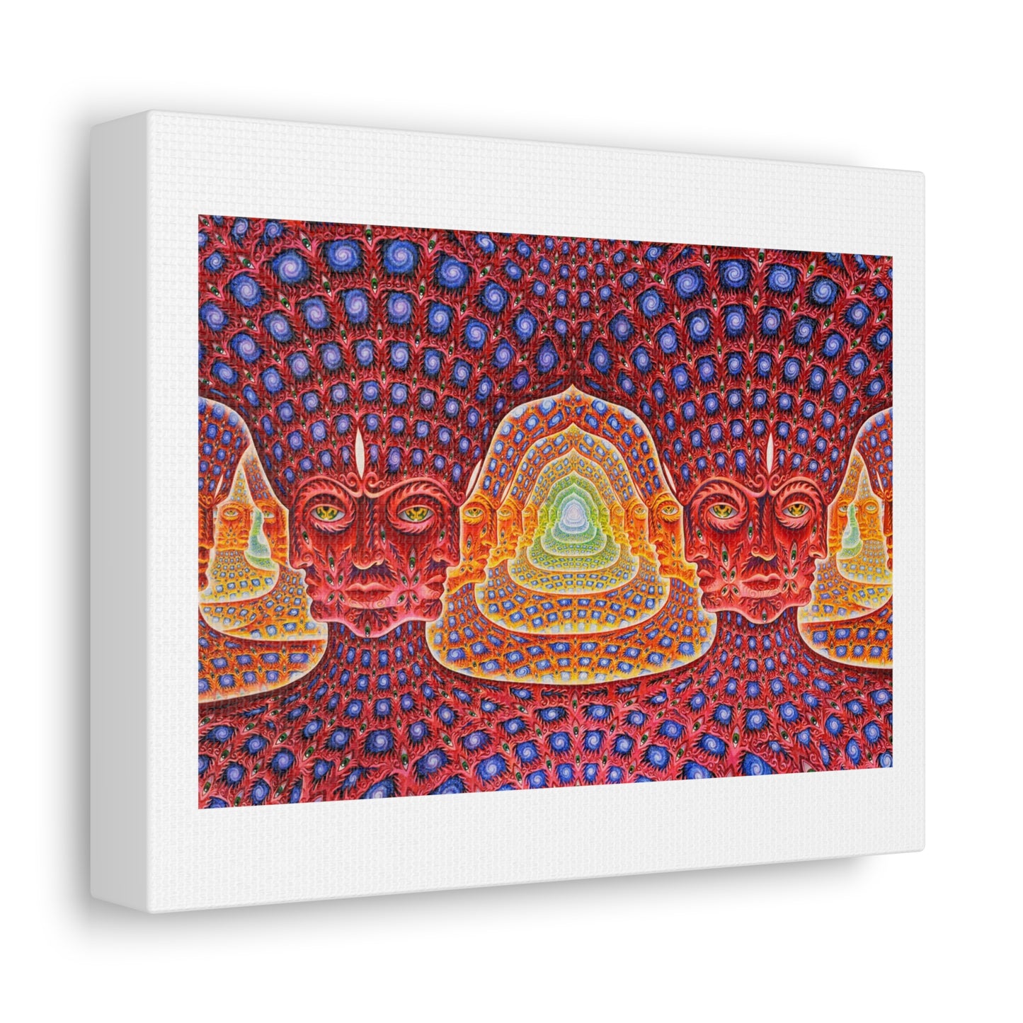 Social Mind and the Networked Self, Psychedelic Art Print on Satin Canvas