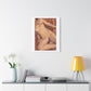 Textured Reclining Figure on Persian Rug, Art Print on Satin Canvas, Stretched