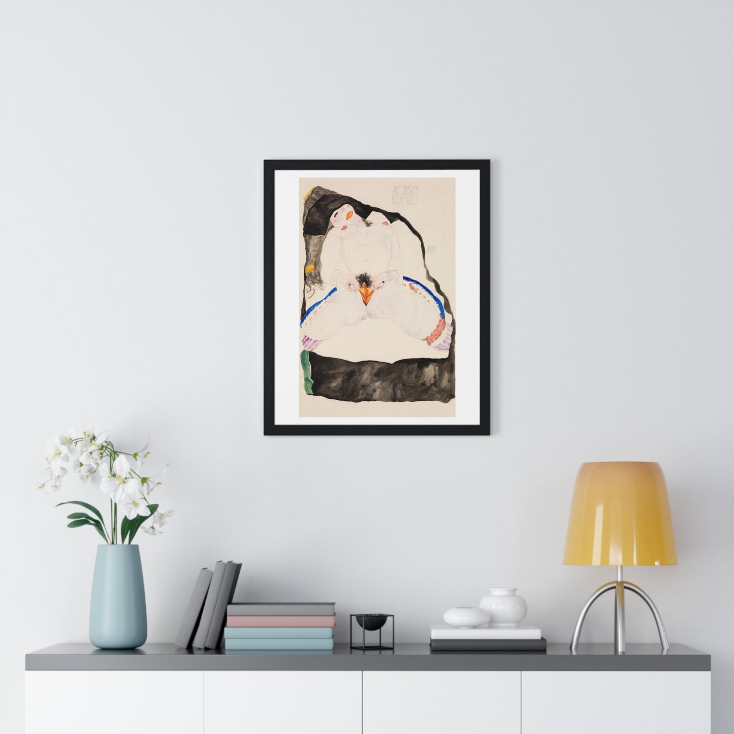 Observed in a Dream (1911) by Egon Schiele, from the Original, Framed Art Print