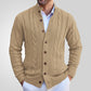 Men's Stand Collar Classic Jacquard Knit Cardigan