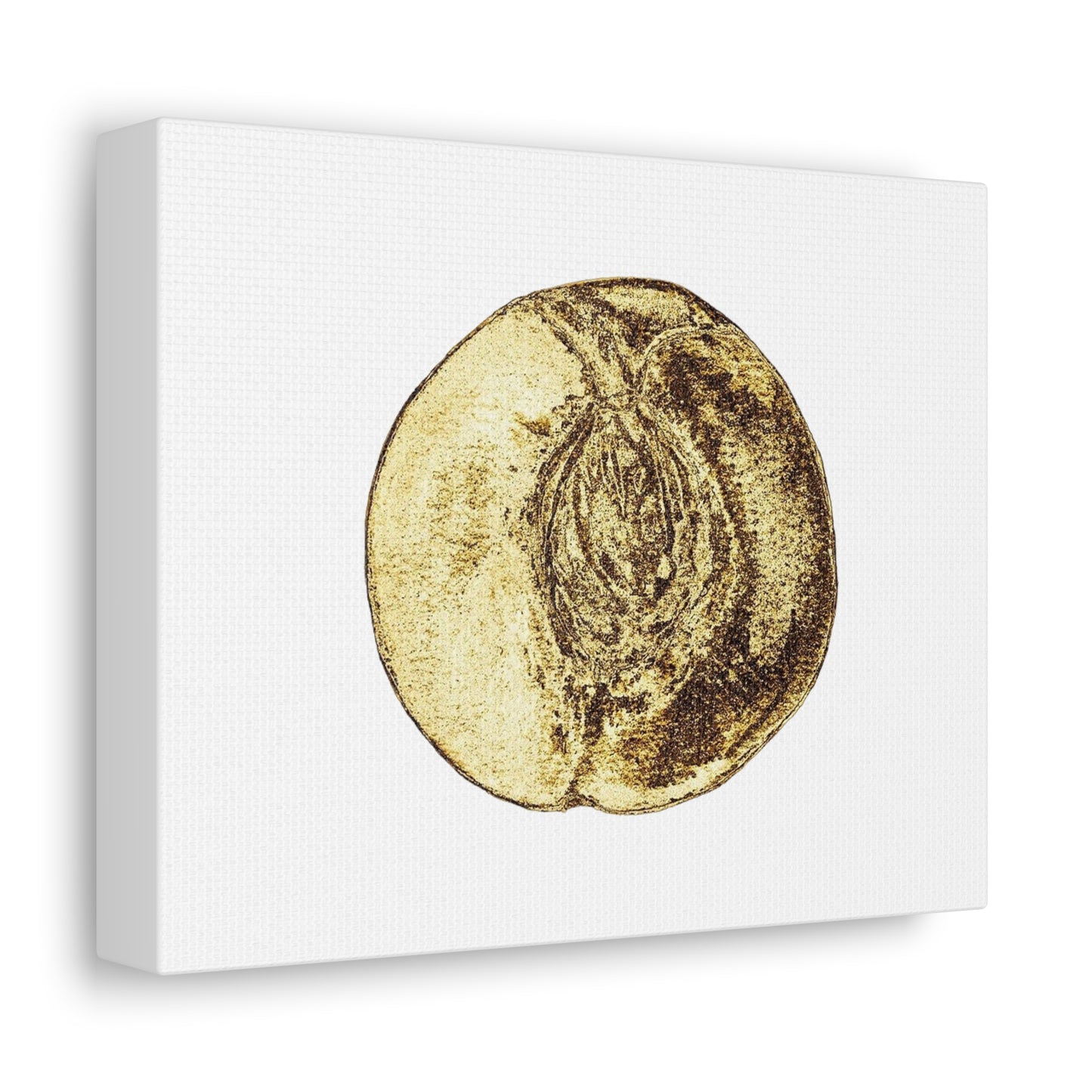 Golden Plum, Abstract Art Print on Satin Canvas