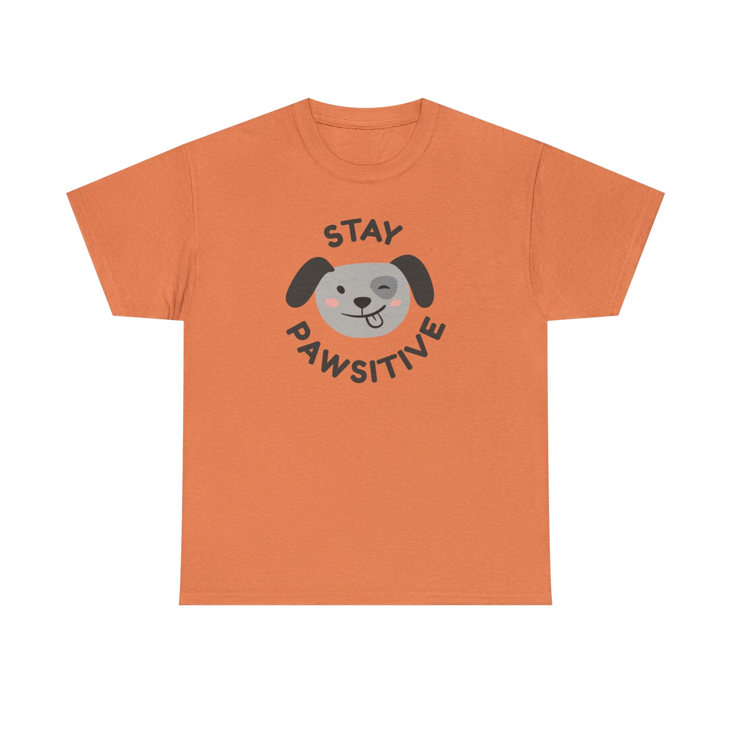 Stay Pawsitive Dog Lover's Cotton T-Shirt