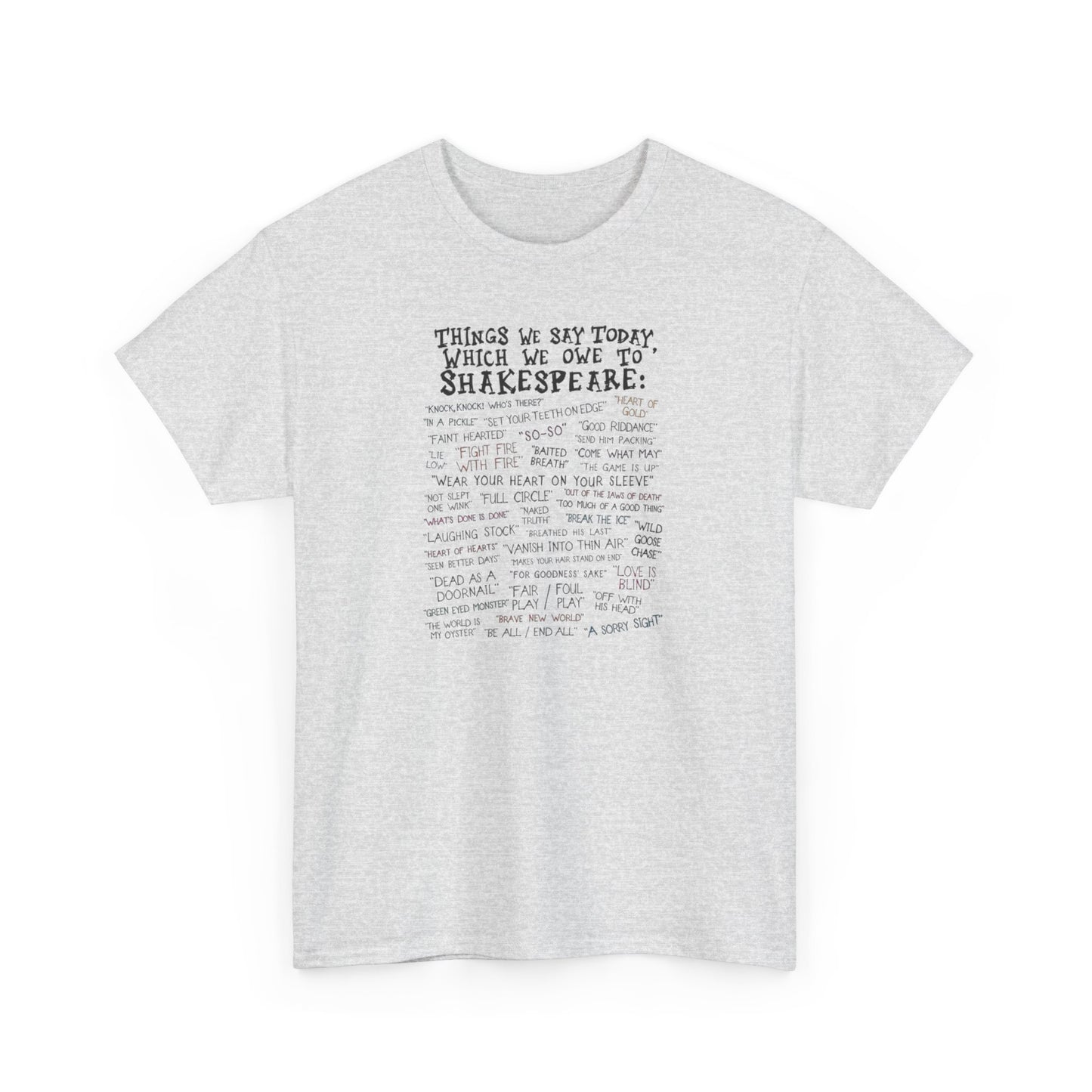 Shakespeare Lover, Shakespeare Quotes T-Shirt