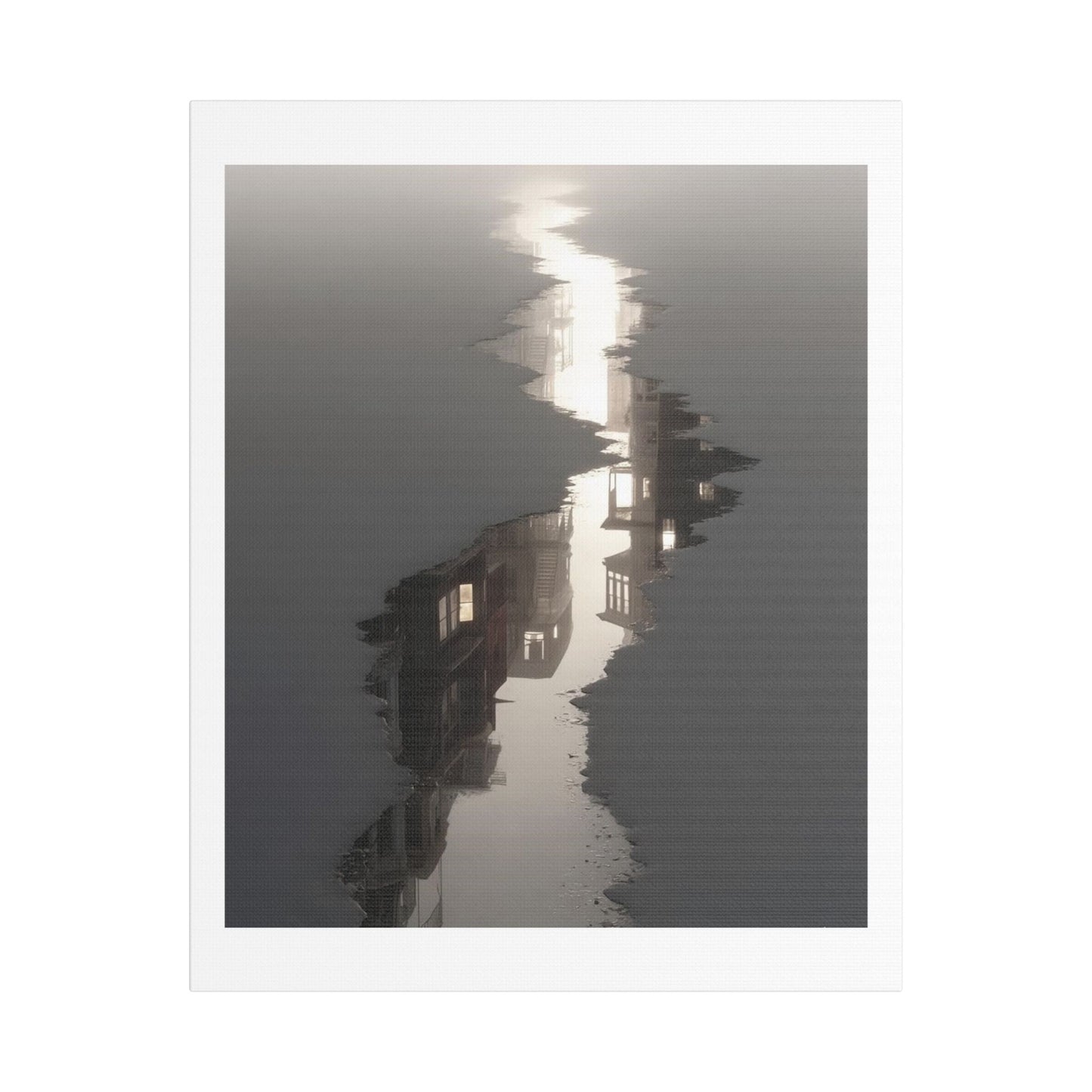 Illusion of Physical Reality 'Designed by AI' Art Print on Canvas