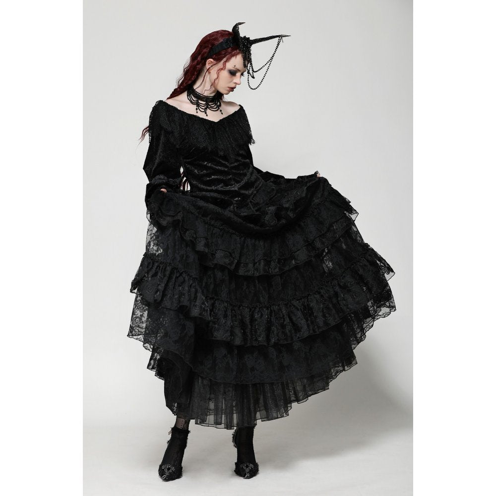 Dark in Love Cressida Gothic Princess Layered Cake Skirt
