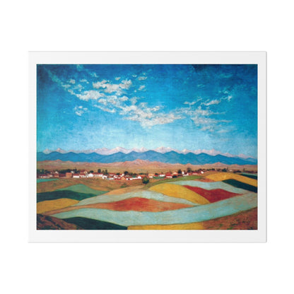 American Autumn Landscape, Pastel Art 'Designed by AI' Canvas Art Print