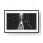 Black and White Photography, High-Contrast Cityscape II 'Designed by AI' Framed Print