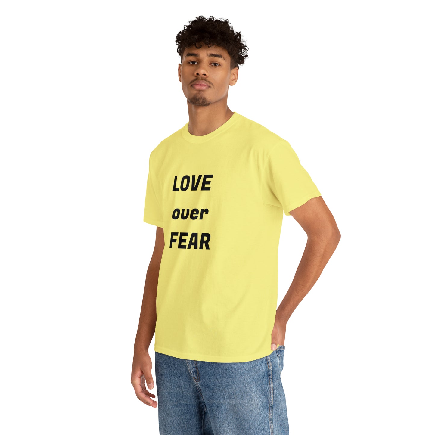 'Love Over Fear' Cotton T-Shirt