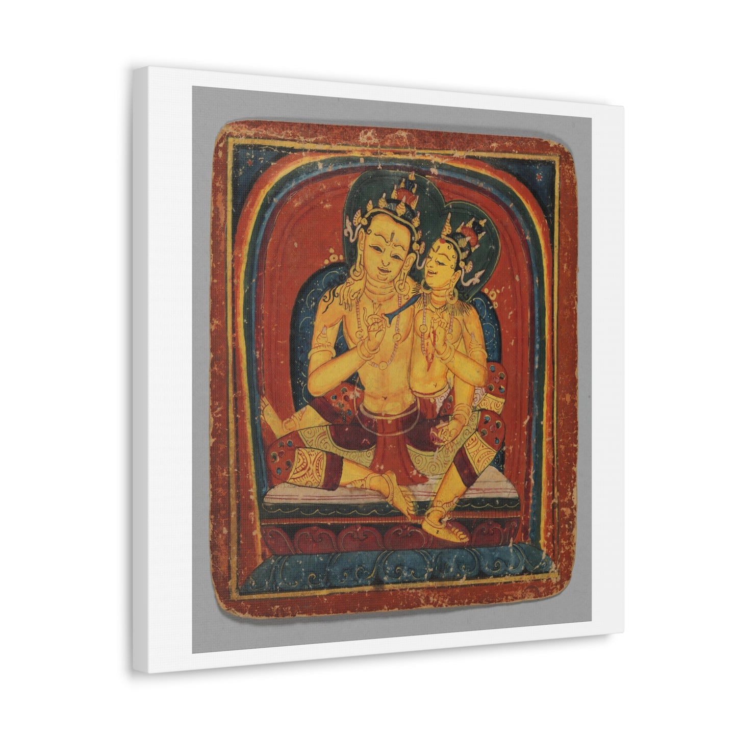 Initiation Card 'Tsakali' Akashagarbha (circa 1420), Tibet, Art Print from the Original on Canvas